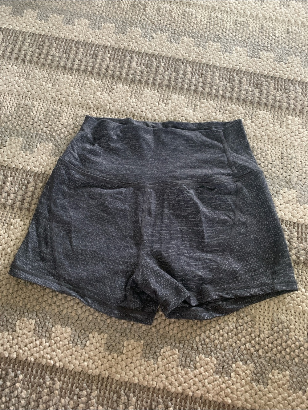 Born Primitive Dark Heather Gray Athletic High-Waist Shorts